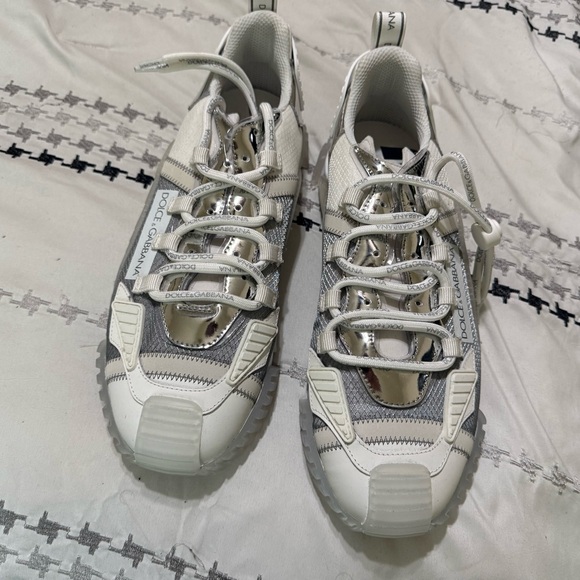 Dolce & Gabbana Cream and Gray Athletic Shoes - Picture 1 of 2